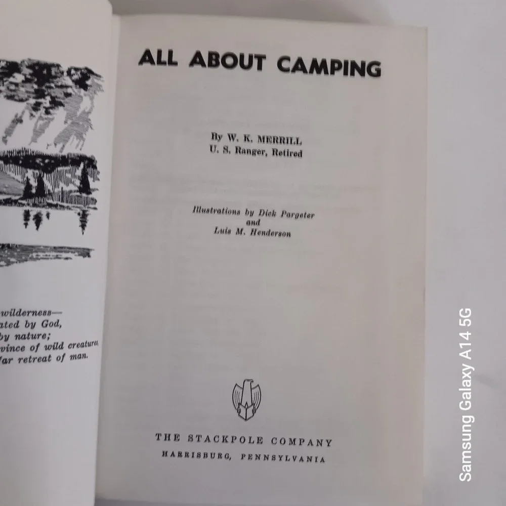 All About Camping W K Merrill 1963 STACKPOLE Hardcover Vintage Dust Jacket
